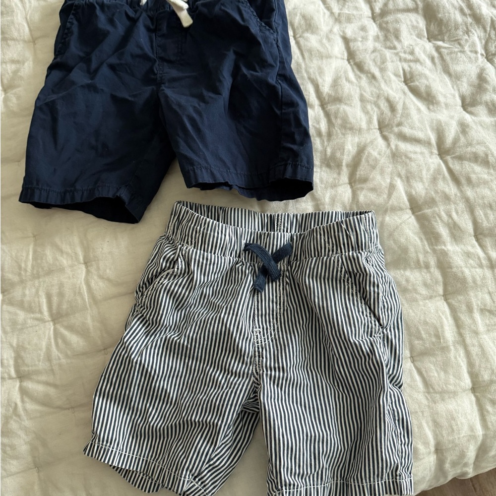 H&M Navy and White Striped Boys' Shorts Set